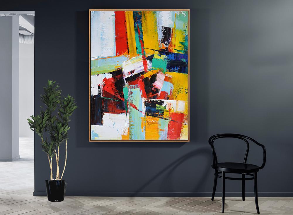 Palette Knife Contemporary Art #L10B - Click Image to Close